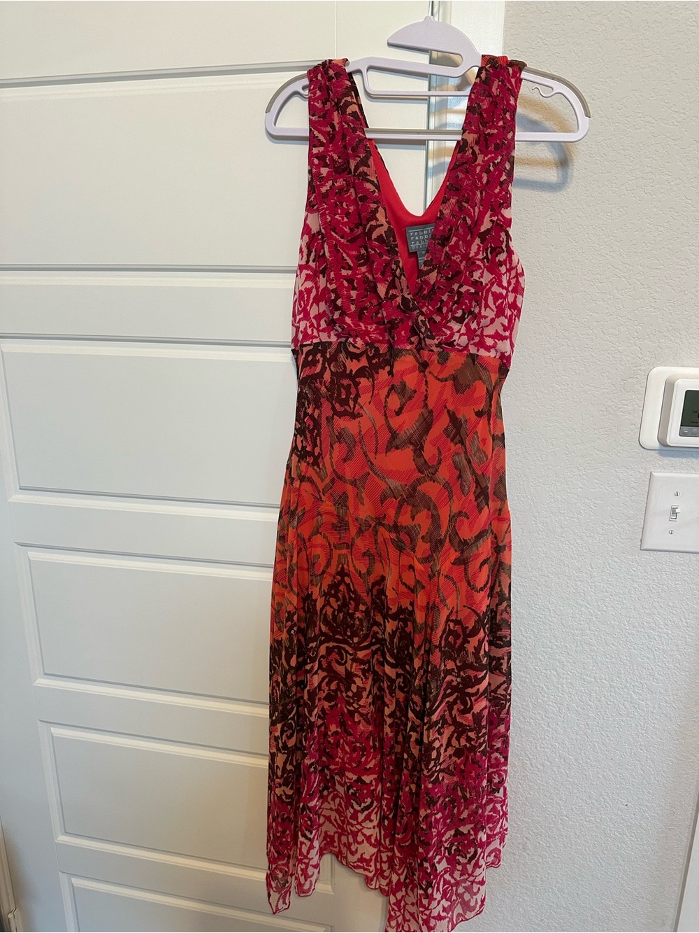 Rabbit Rabbit Rabbit Designs Pink Orange Ombre Sleeveless Dress Size 16